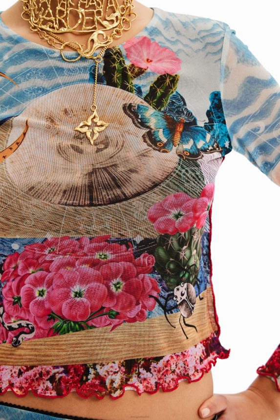 Women DesigualShort slim fantasy T-shirt Clothing 68X240847