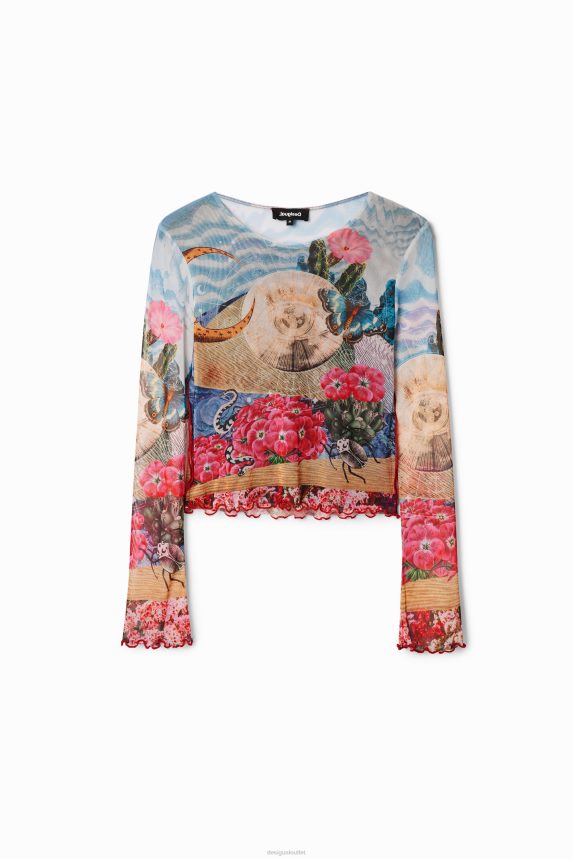 Women DesigualShort slim fantasy T-shirt Clothing 68X240847