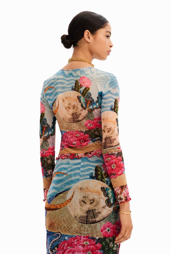 Women DesigualShort slim fantasy T-shirt Clothing 68X240847