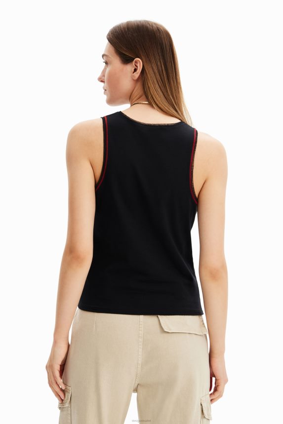 Women DesigualSleeveless flower T-shirt Clothing 68X2401167