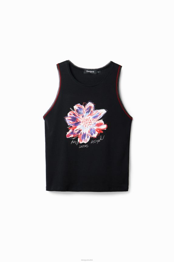 Women DesigualSleeveless flower T-shirt Clothing 68X2401167