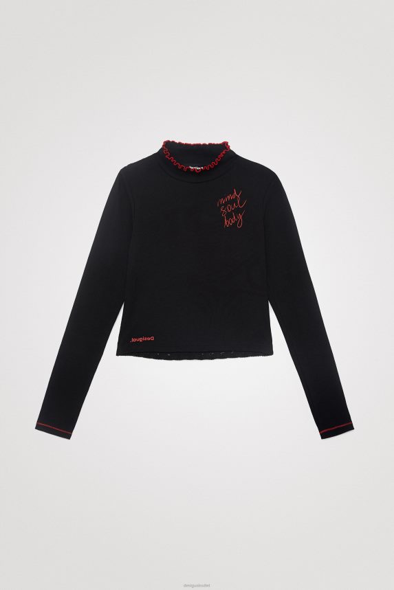 Women DesigualSlim T-shirt lace back Clothing 68X2401052