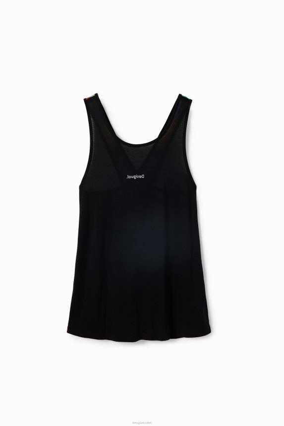 Women DesigualSport floral vest top Clothing 68X240713