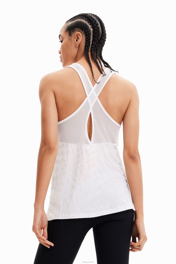 Women DesigualSport logo vest top Clothing 68X240689