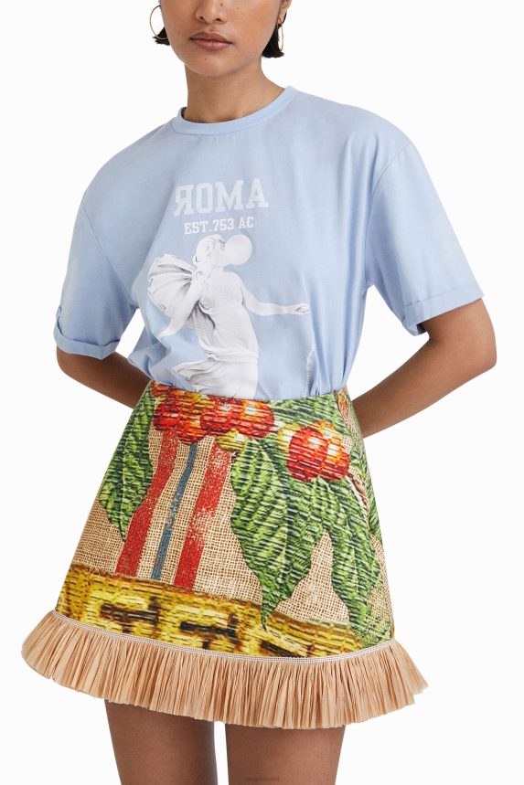 Women DesigualStella Jean statue T-shirt Clothing 68X2401100