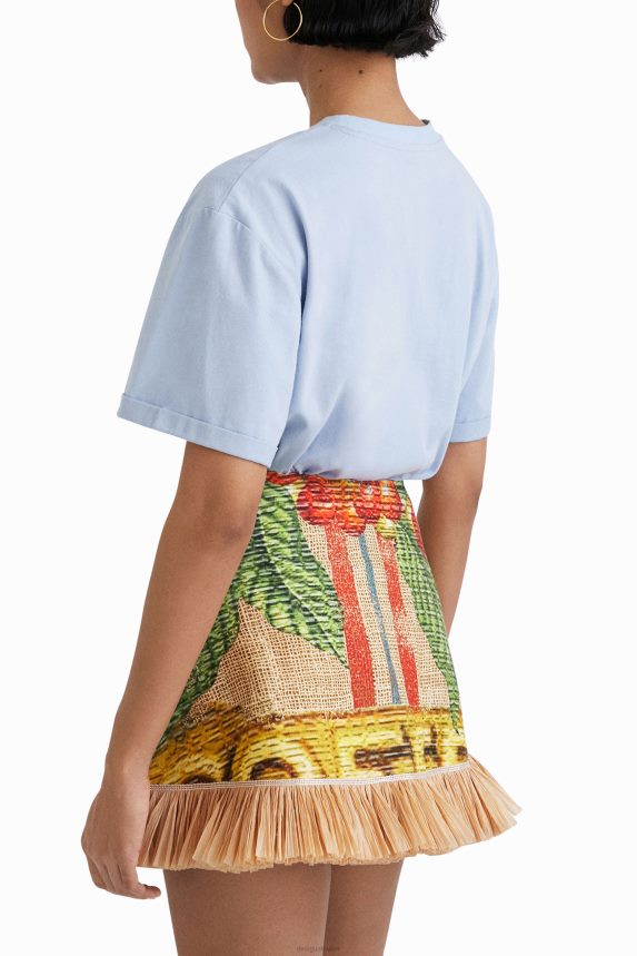 Women DesigualStella Jean statue T-shirt Clothing 68X2401100