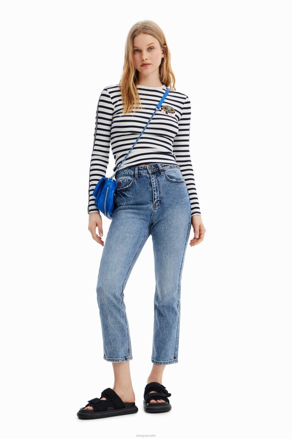 Women DesigualStriped T-shirt Clothing 68X240947