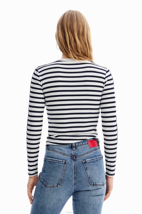 Women DesigualStriped T-shirt Clothing 68X240947