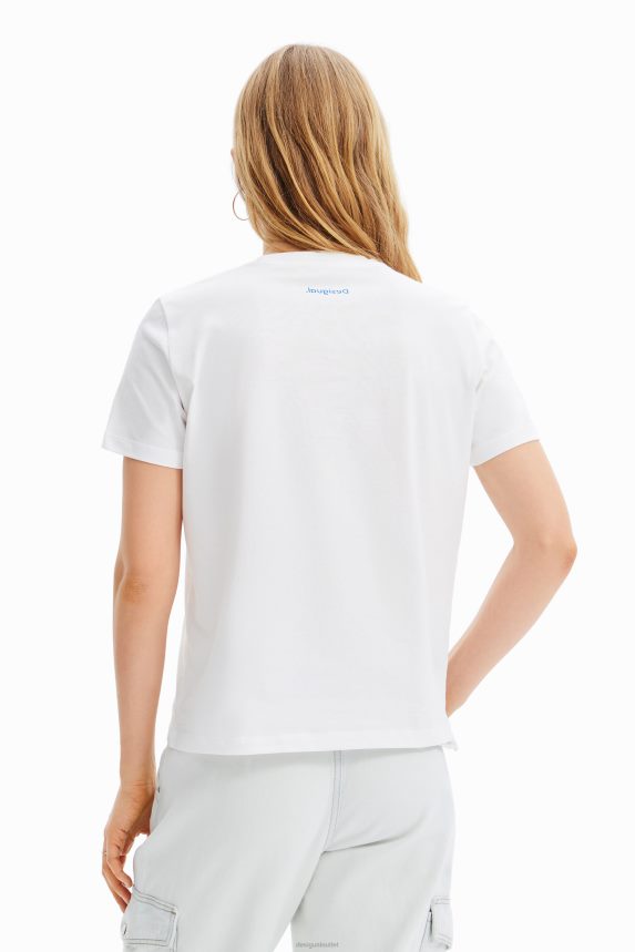 Women DesigualTropical parrot T-shirt Clothing 68X2401009