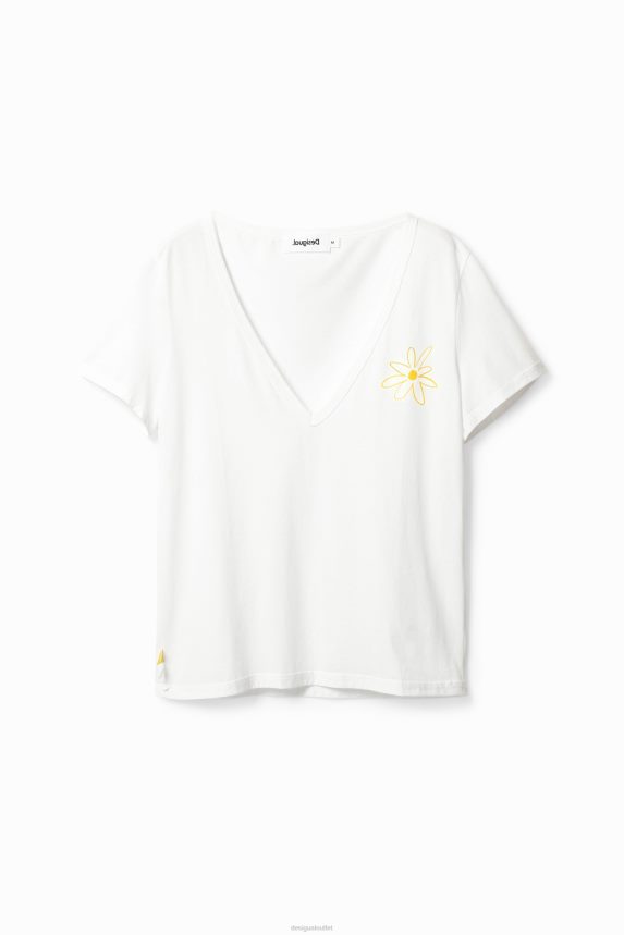 Women DesigualV-neck flower T-shirt Clothing 68X2401142