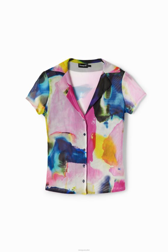 Women DesigualWatercolour tulle resort T-shirt Clothing 68X2401141