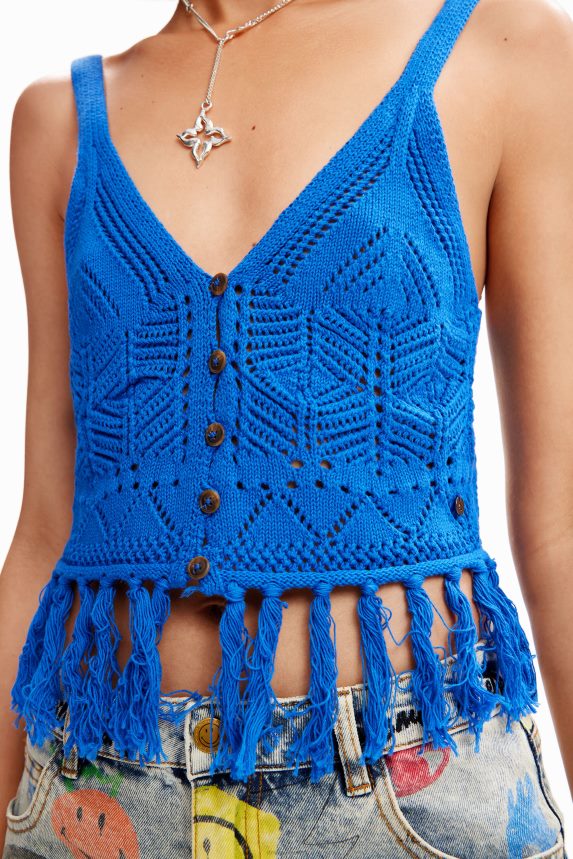 Women DesigualCrochet crop top Clothing 68X240633