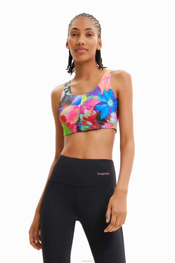 Women DesigualFloral sport top Clothing 68X240314