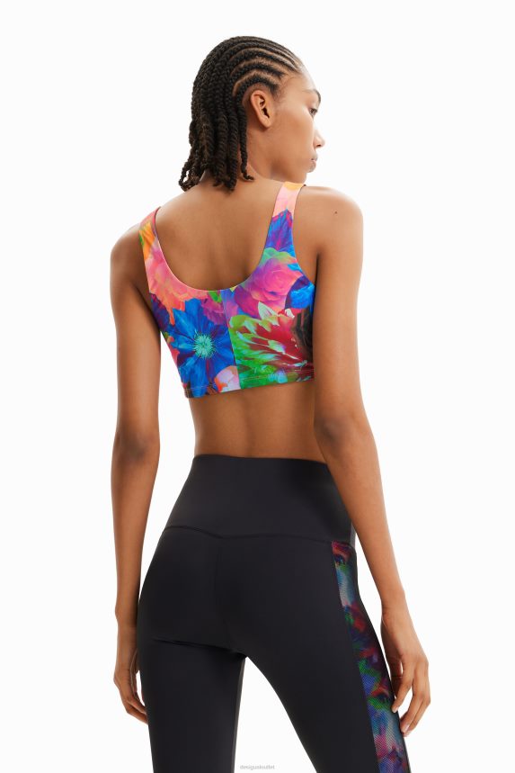 Women DesigualFloral sport top Clothing 68X240314