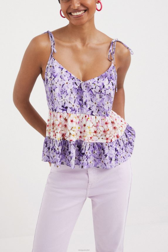 Women DesigualFloral strap top Clothing 68X240769