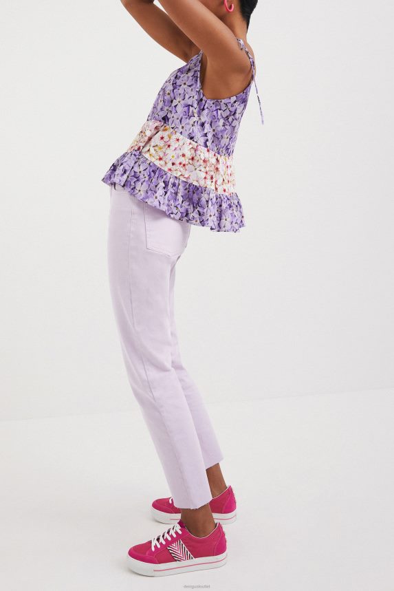 Women DesigualFloral strap top Clothing 68X240769