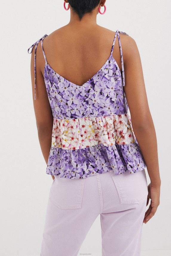Women DesigualFloral strap top Clothing 68X240769