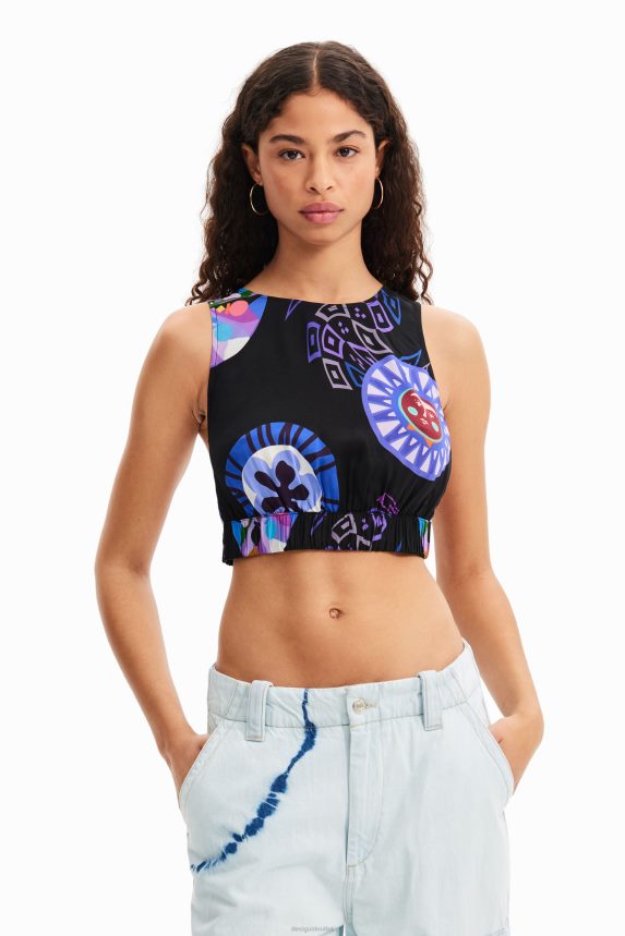 Women DesigualM. Christian Lacroix short top with straps Clothing 68X240737