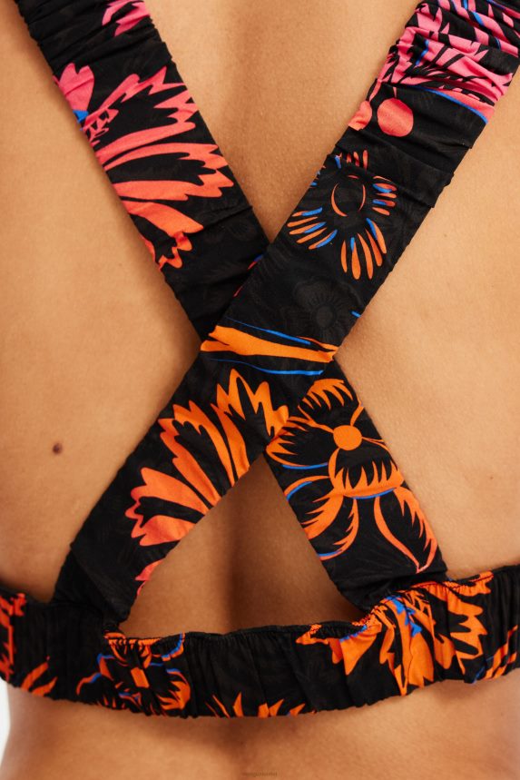 Women DesigualShort tropical top with straps Clothing 68X240792