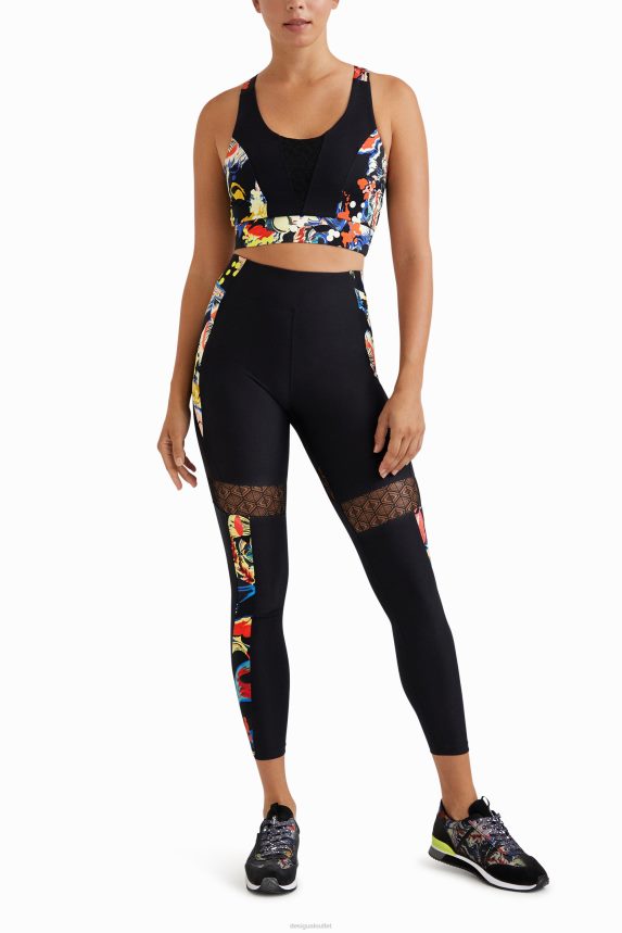 Women DesigualSlim top flowers strap Clothing 68X240363