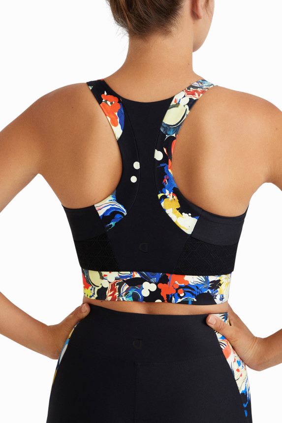 Women DesigualSlim top flowers strap Clothing 68X240363