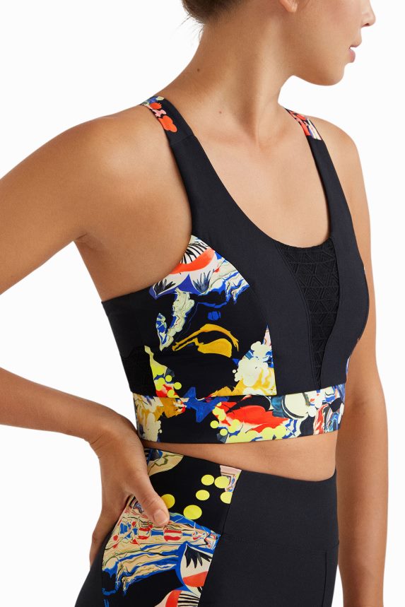 Women DesigualSlim top flowers strap Clothing 68X240363