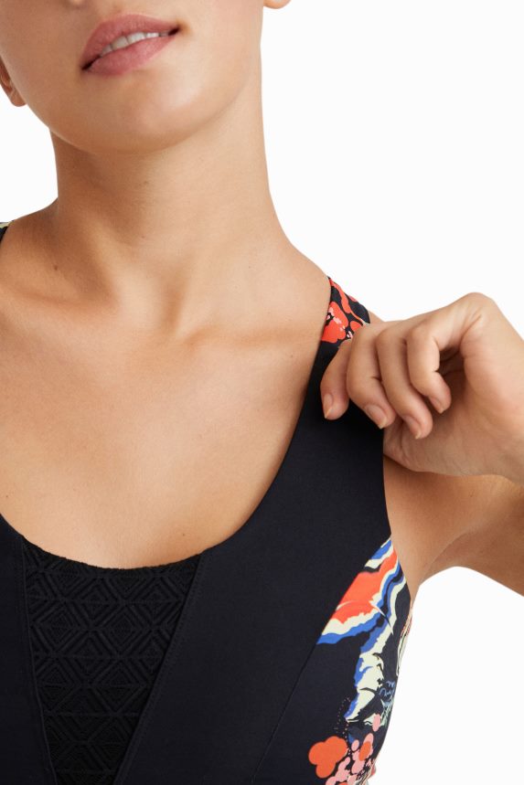 Women DesigualSlim top flowers strap Clothing 68X240363