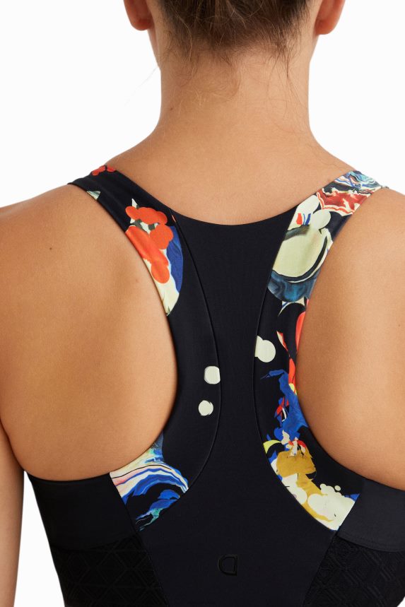 Women DesigualSlim top flowers strap Clothing 68X240363