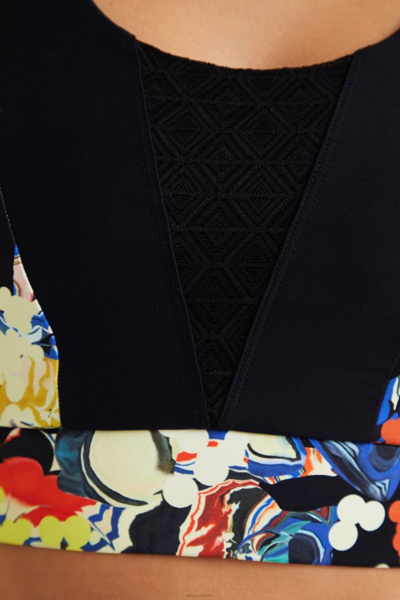 Women DesigualSlim top flowers strap Clothing 68X240363