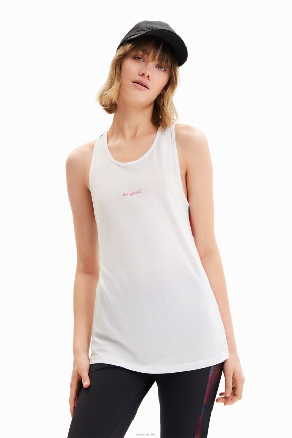 Women DesigualSport floral vest top Clothing 68X240435