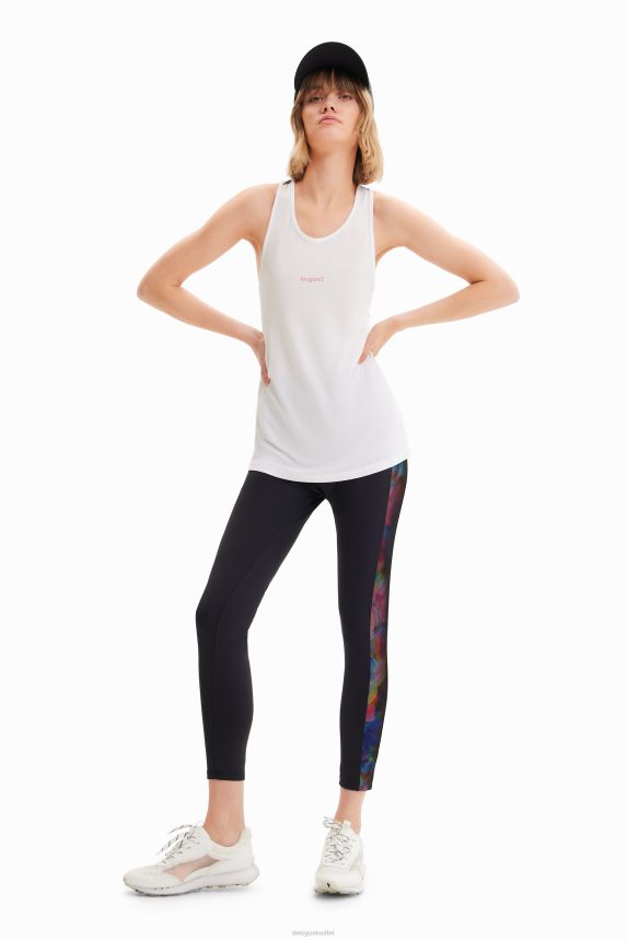 Women DesigualSport floral vest top Clothing 68X240435