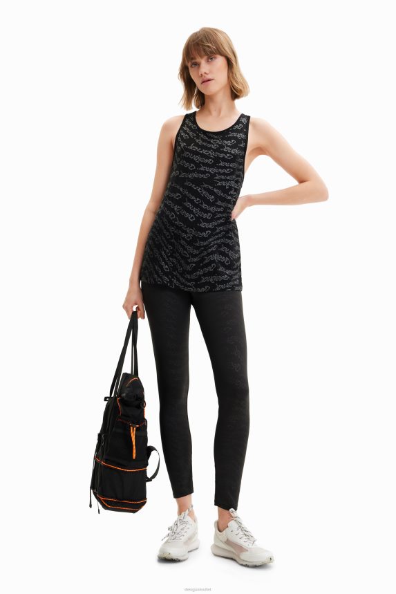 Women DesigualSport logo vest top Clothing 68X240628