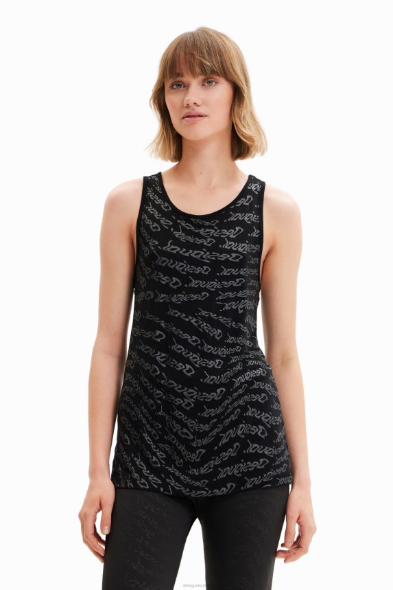 Women DesigualSport logo vest top Clothing 68X240628