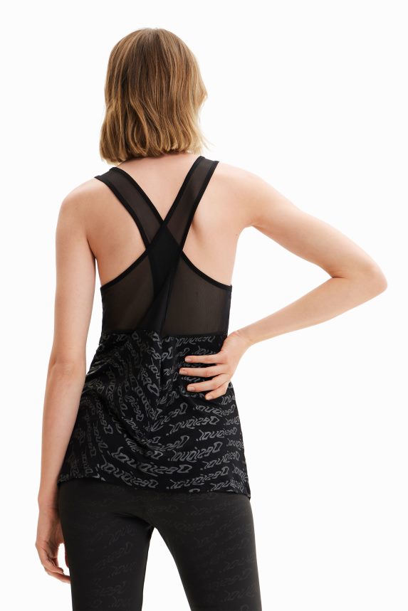 Women DesigualSport logo vest top Clothing 68X240628