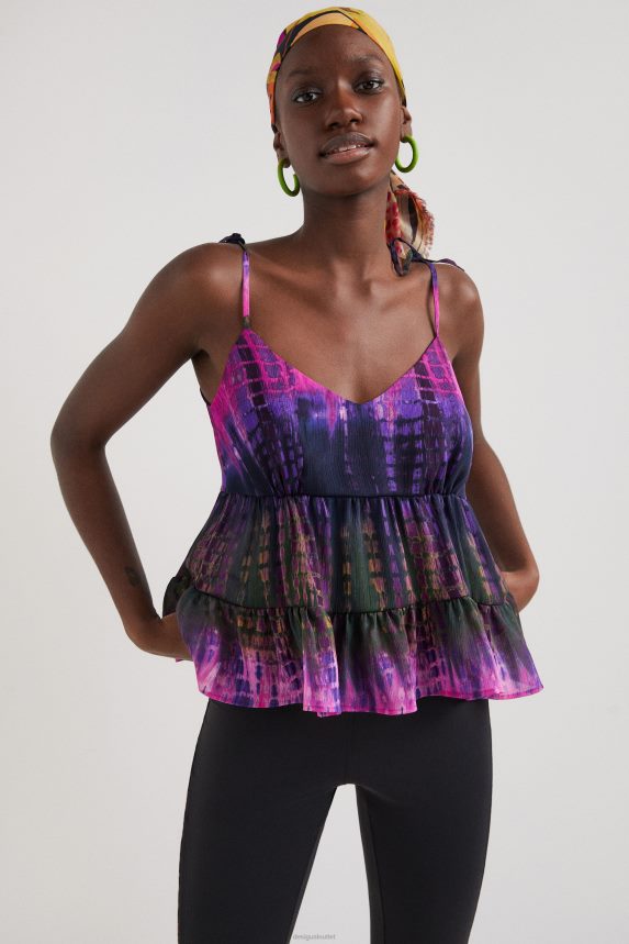 Women DesigualTie-dye strap top Clothing 68X2401116