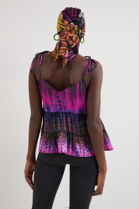 Women DesigualTie-dye strap top Clothing 68X2401116