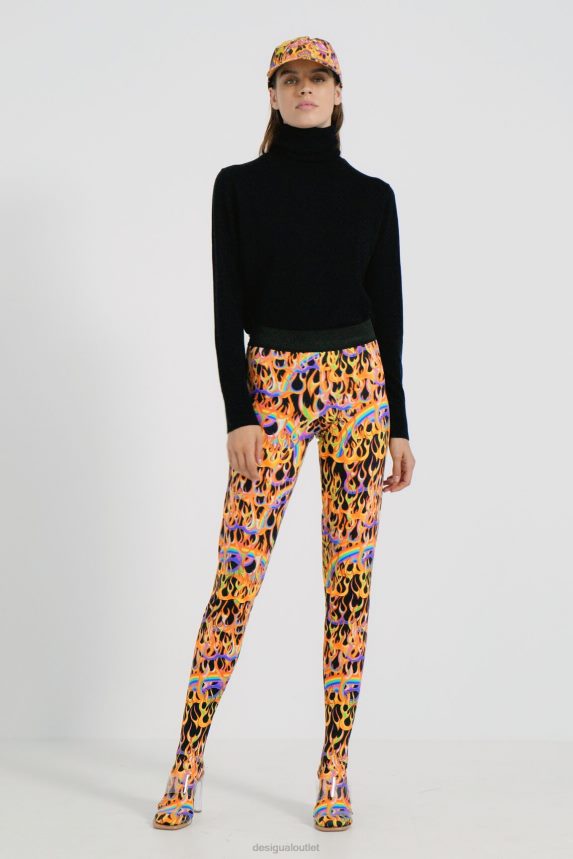 Women DesigualAnimal print slim leggings Clothing 68X2401048