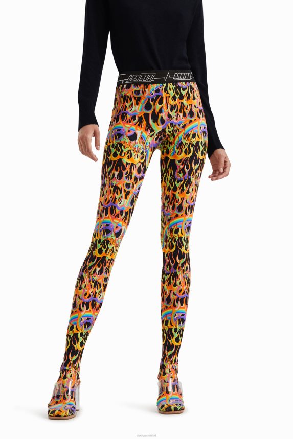 Women DesigualAnimal print slim leggings Clothing 68X2401048