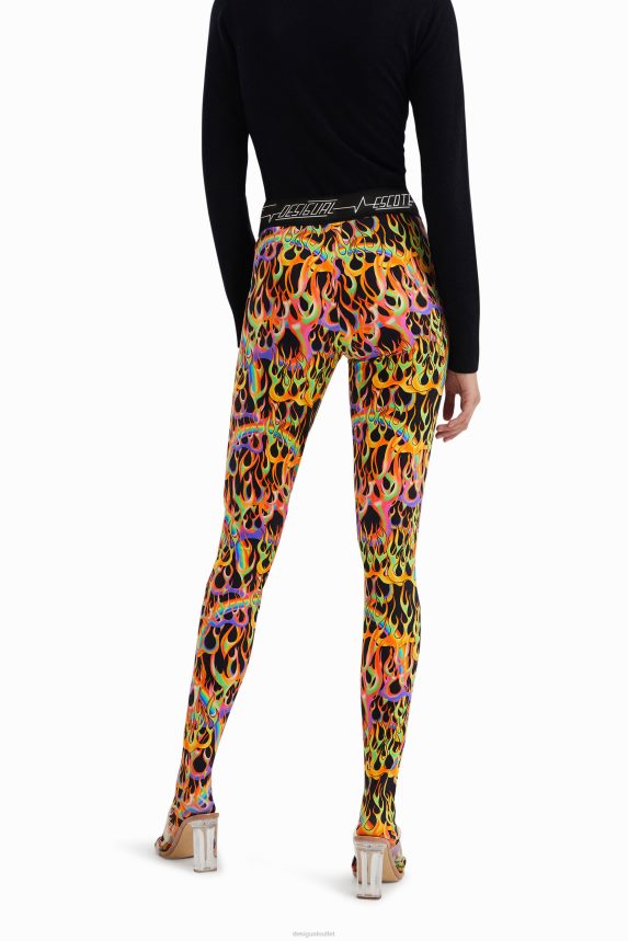 Women DesigualAnimal print slim leggings Clothing 68X2401048
