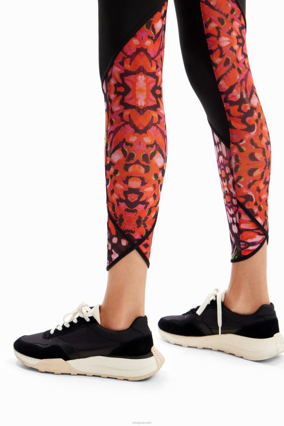 Women DesigualButterfly sport leggings Clothing 68X24078
