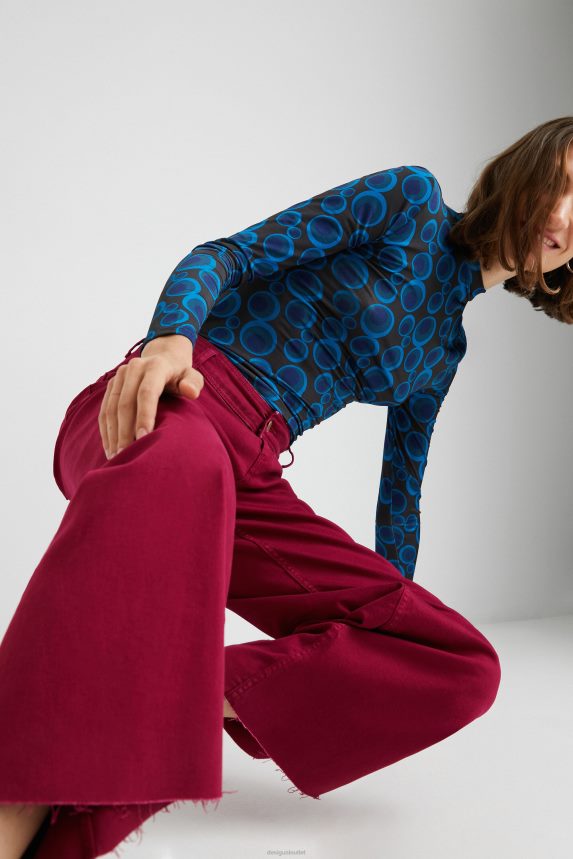 Women DesigualCropped culotte jeans Clothing 68X240735