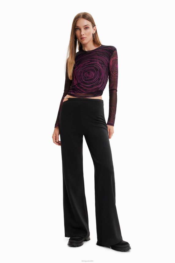 Women DesigualCut-out chain trousers Clothing 68X240687