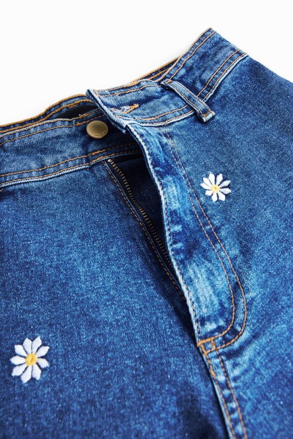 Women DesigualDaisy cropped culotte jeans Clothing 68X240318