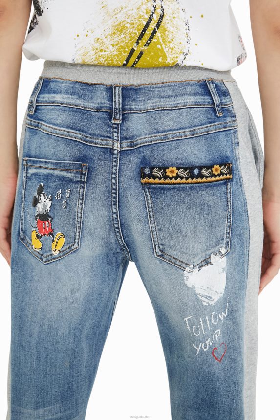 Women DesigualDisney's Mickey Mouse jogger jeans Clothing 68X2403