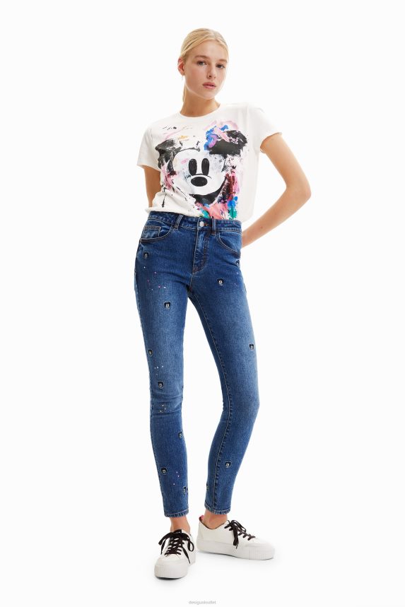 Women DesigualDisney's Mickey Mouse slim push-up jeans Clothing 68X240623
