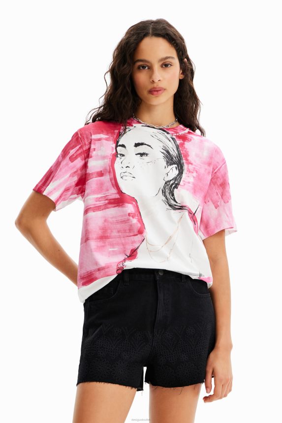 Women DesigualEmbroidered denim shorts Clothing 68X240323