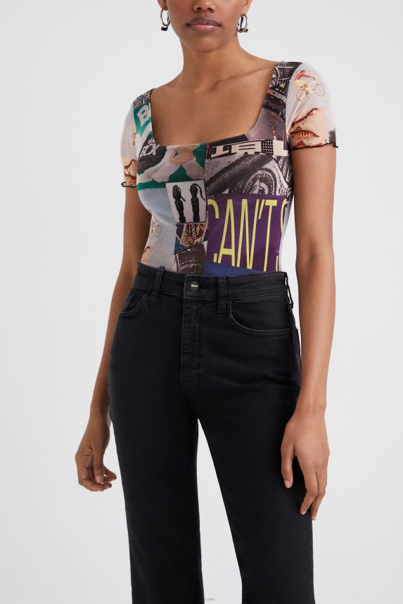 Women DesigualFlared ankle grazer jeans Clothing 68X2401026