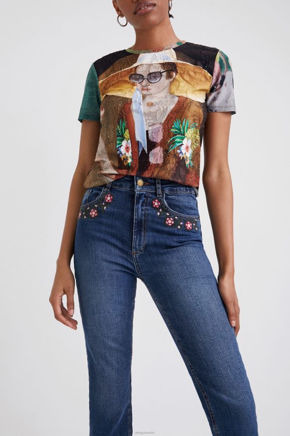 Women DesigualFlared cropped jeans Clothing 68X2401036