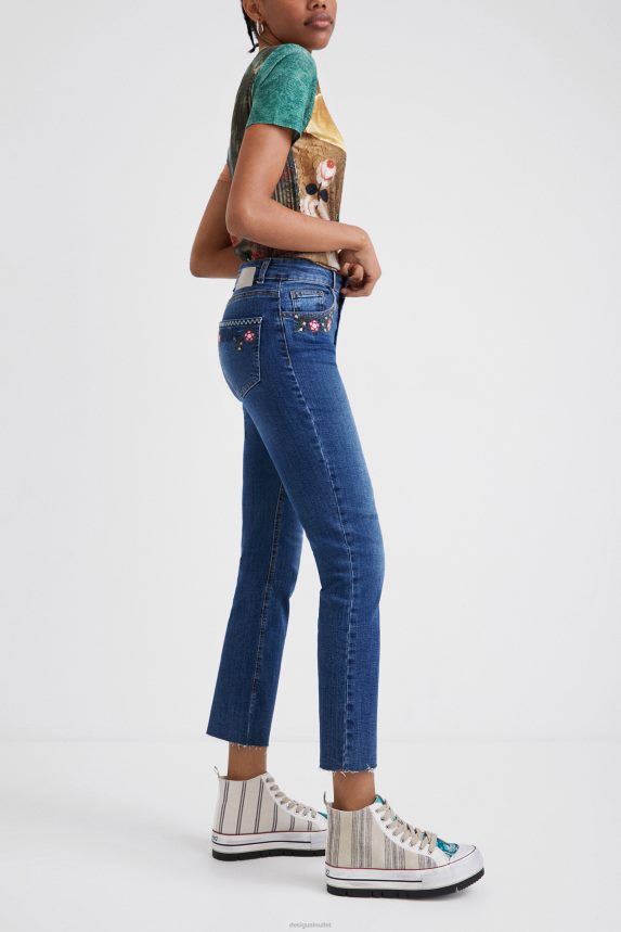 Women DesigualFlared cropped jeans Clothing 68X2401036