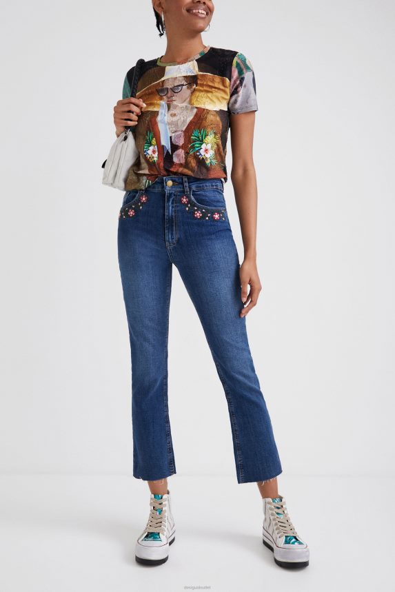 Women DesigualFlared cropped jeans Clothing 68X2401036